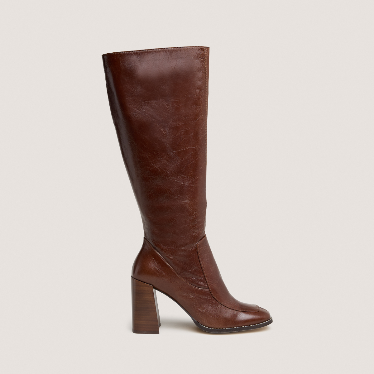 Bottes hautes à bouts carrés
