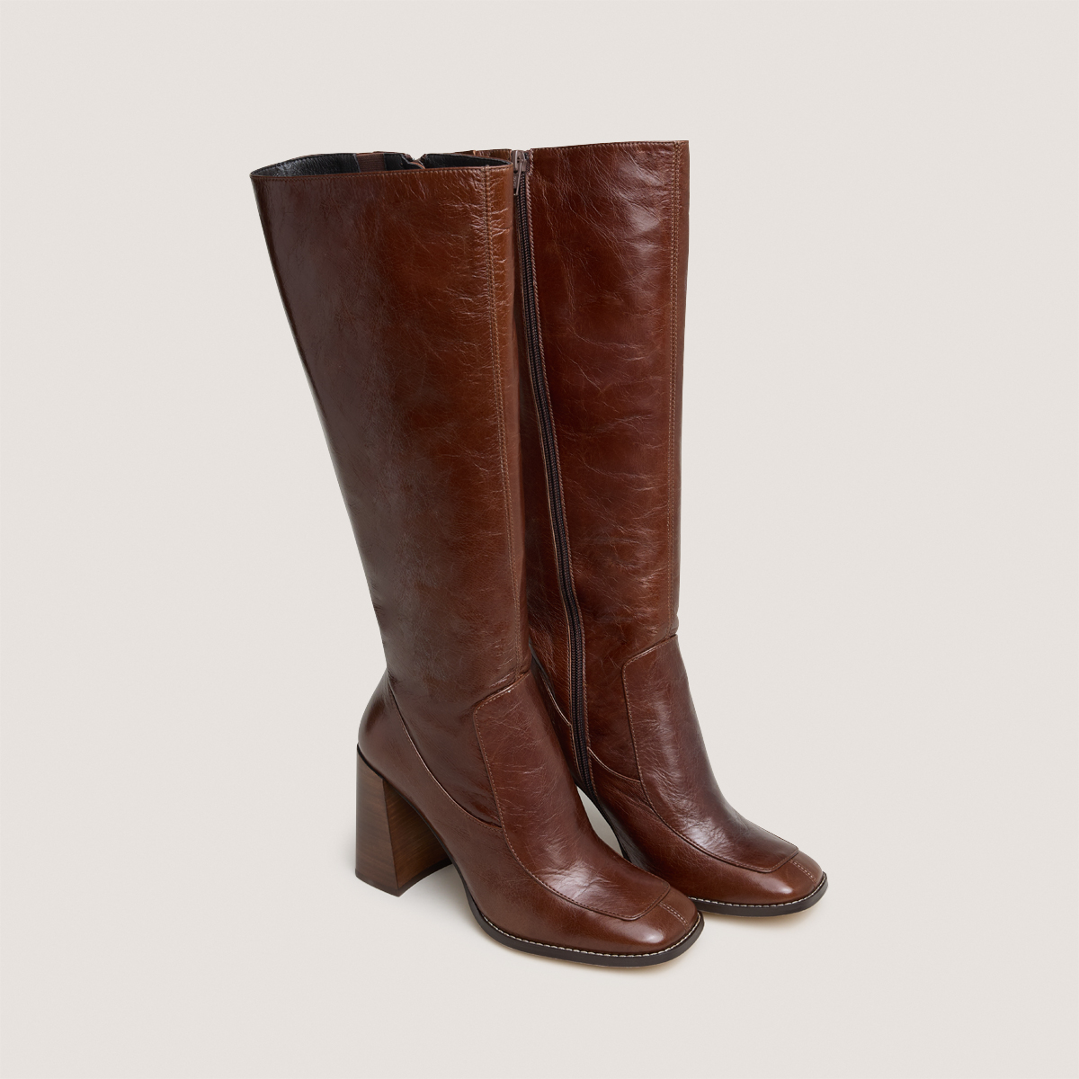 Bottes hautes à bouts carrés – Image 2