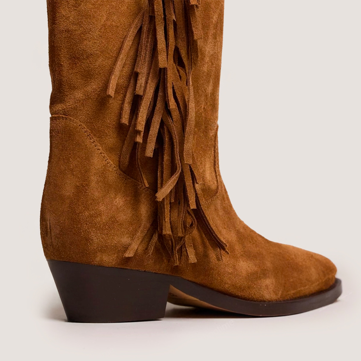 Bottes à franges et talons biseautés – Image 4
