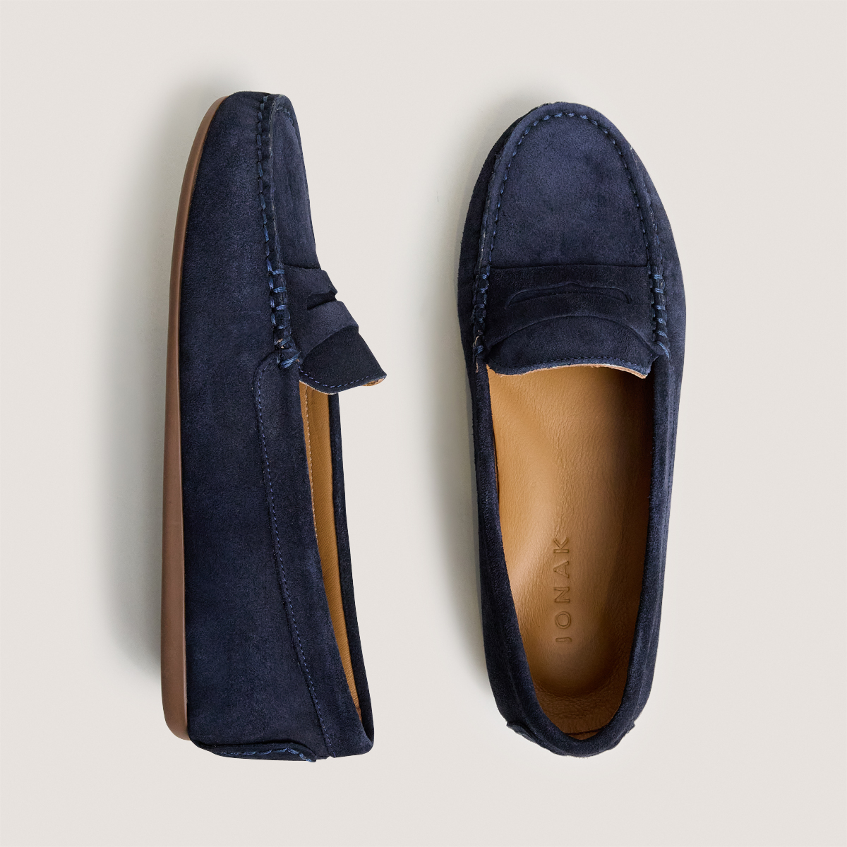 Mocassins à bouts carrés