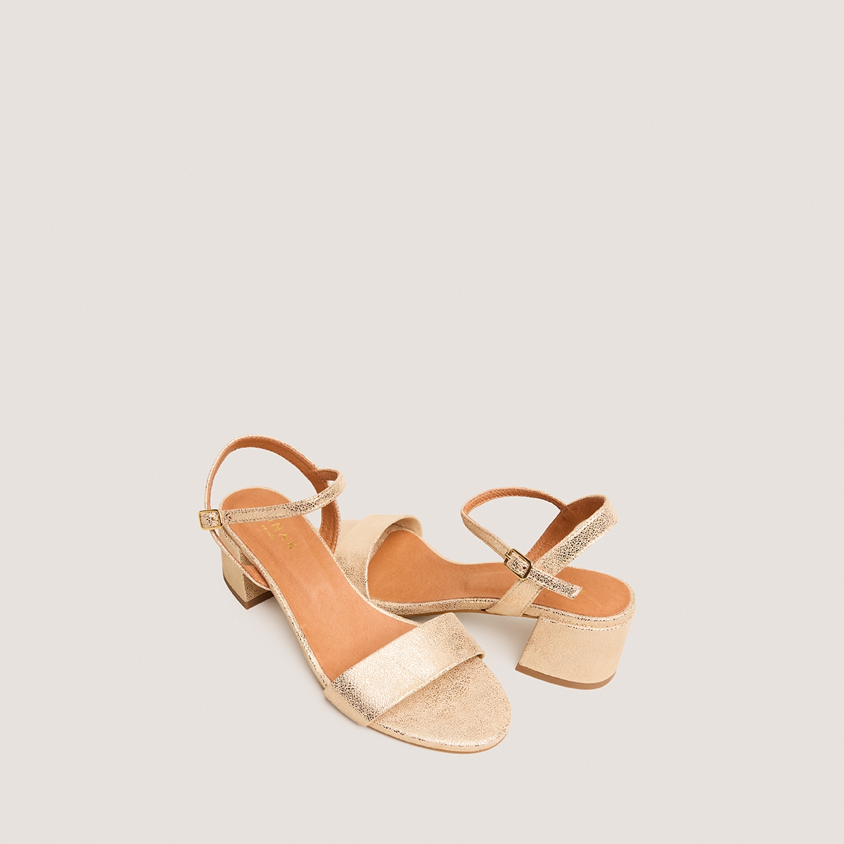 Sandales à talons et bouts ronds