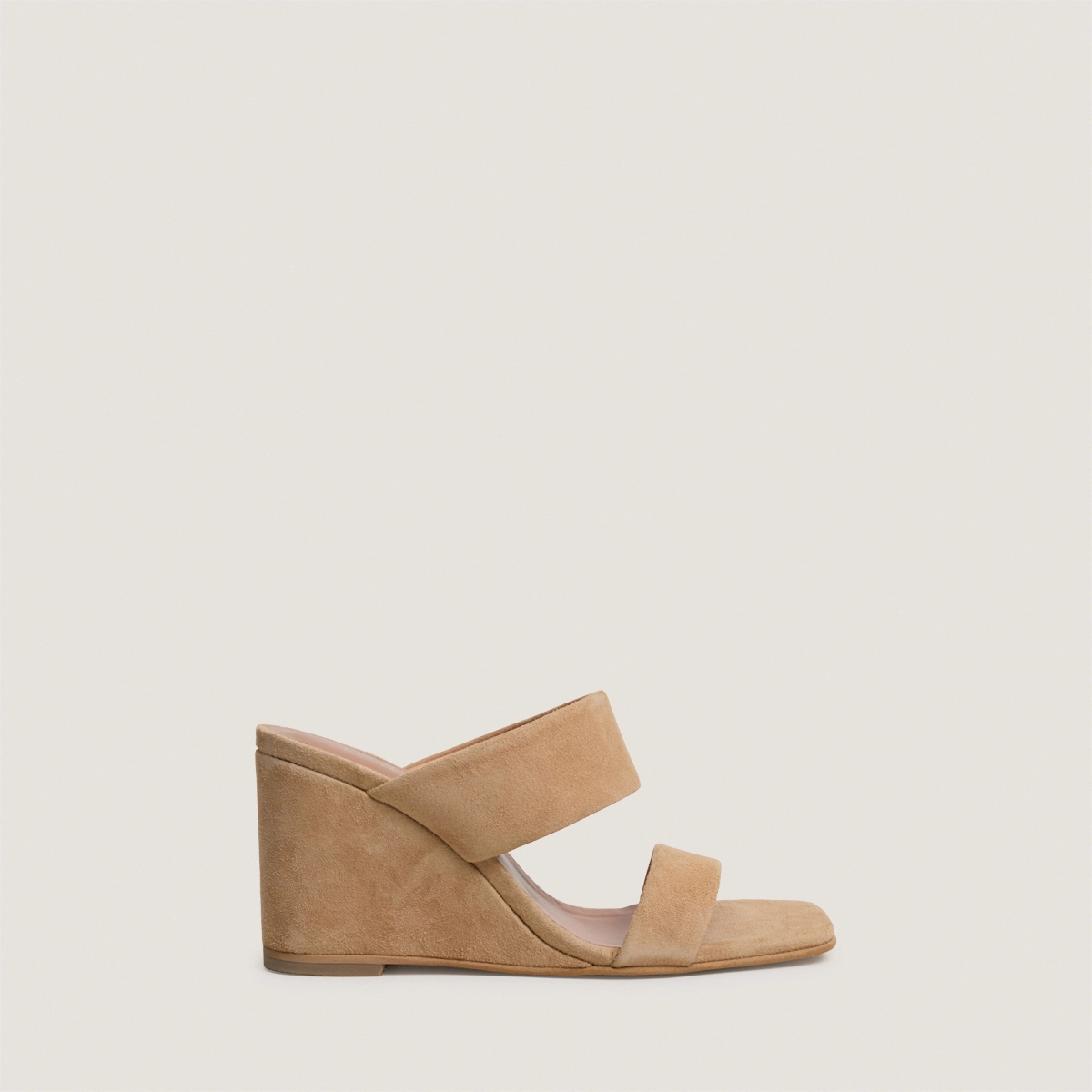 Mules à talons compensés
