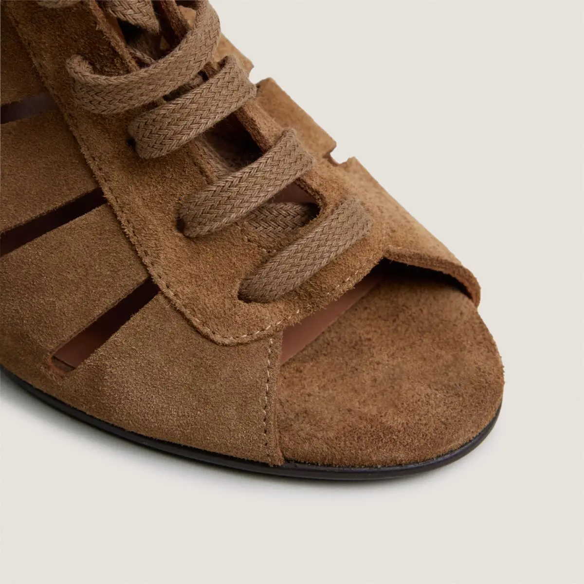 Sandales compensées à lacets et arrières ouverts – Image 5